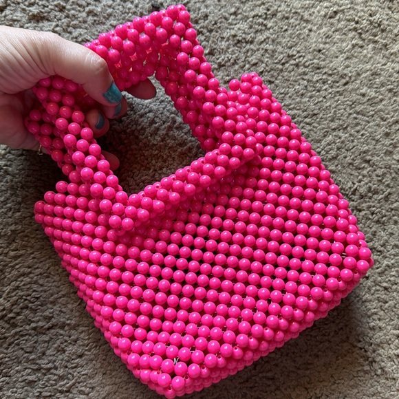 Hot pink headed clutch bag - Picture 4 of 5
